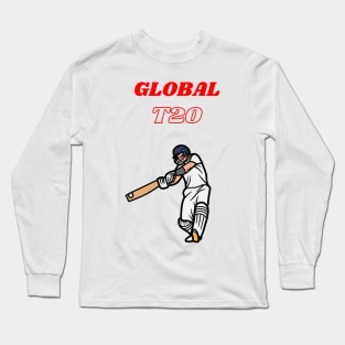 Global T20 Canada Cricket Player Long Sleeve T-Shirt